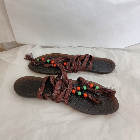 Jimmy Choo Waikiki Jelly Gladiator Tie Sandals Sz 37 - Picture 5 of 12